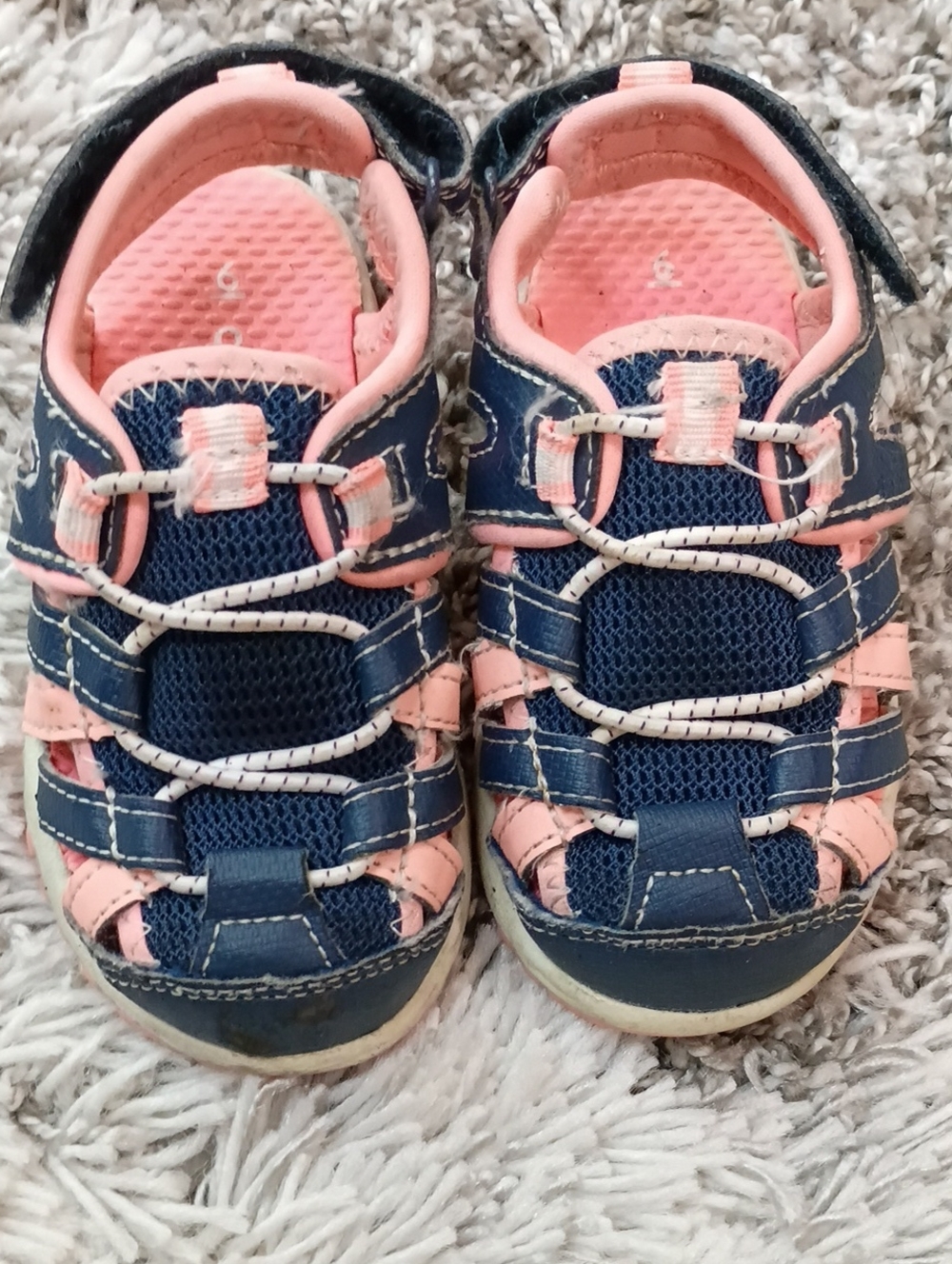 Carter's Navy and Pink Closed-Toe Kids Sandals